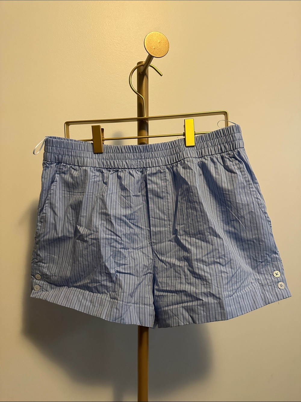 Zara 100% Cotton Striped Poplin Shorts – Size Small